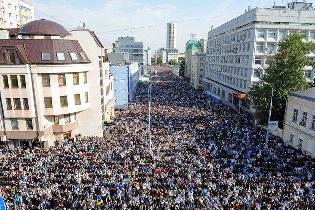 برگزاری نماز عید فطر در روسیه+ تصاویر