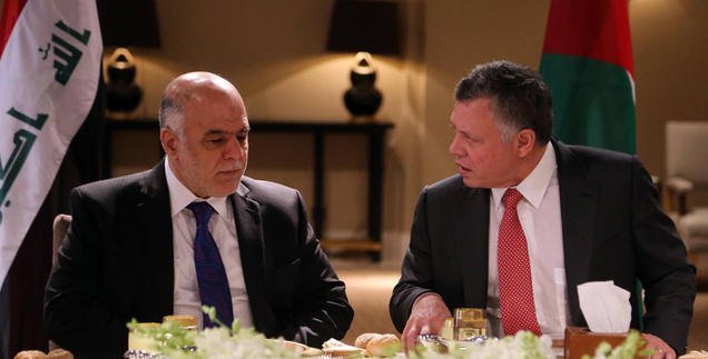 پادشاه اردن پیروزی‌ در عملیات موصل را به العبادی تبریک گفت