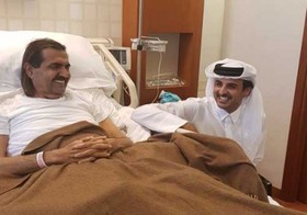 عیادت امیر قطر از پدرش در بیمارستان
