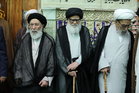 غبارروبی مضجع مطهر حضرت امام رضا (علیه‌السلام) با حضور مقام معظم رهبری