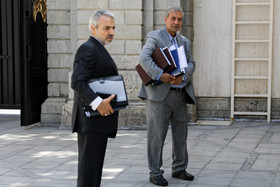 علی ربیعی ( وزیر کار ) و محمدباقر نوبخت (سخنگوی دولت) در جلسه امروز هیات دولت 