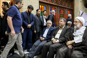 غلامحسین کرباسچی مراسم ختم مادر علی اکبر محتشمی پور