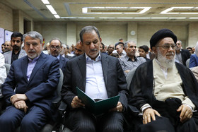موسوی خوئینی ها -اسحاق جهانگیری - صالحی امیری در مراسم ختم مادر علی اکبر محتشمی پور