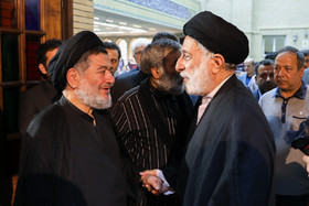 هادی خامنه ای در مراسم ختم مادر علی اکبر محتشمی پور