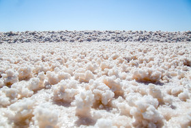 برداشت نمک از دریاچه «حوض سلطان» قم