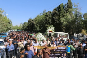 پیکر مربی فقید دانش آموزان هرمزگانی در شیراز به خاک سپرده شد