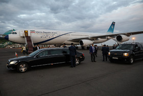 ورود رییس جمهور به آستانه - قزاقستان