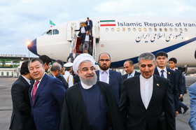 ورود رییس جمهور به آستانه - قزاقستان