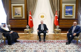 گفتگوی وزیر خارجه قطر با اردوغان در آنکارا