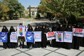 تجمع دانشجویان دانشگاه علوم پزشکی و دانشگاه فردوسی مشهد در حمایت از مسلمانان میانمار‎