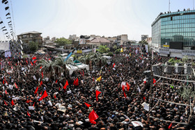 مراسم تشییع پیکر شهید محسن حججی - میدان امام حسین‌(ع) تهران