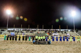 دیدار تیم‌های فوتبال ساحلی شهریار ساری و ملوان بندر گز