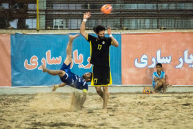 دیدار تیم‌های فوتبال ساحلی شهریار ساری و ملوان بندر گز