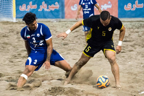 دیدار تیم‌های فوتبال ساحلی شهریار ساری و ملوان بندر گز