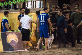 دیدار تیم‌های فوتبال ساحلی شهریار ساری و ملوان بندر گز