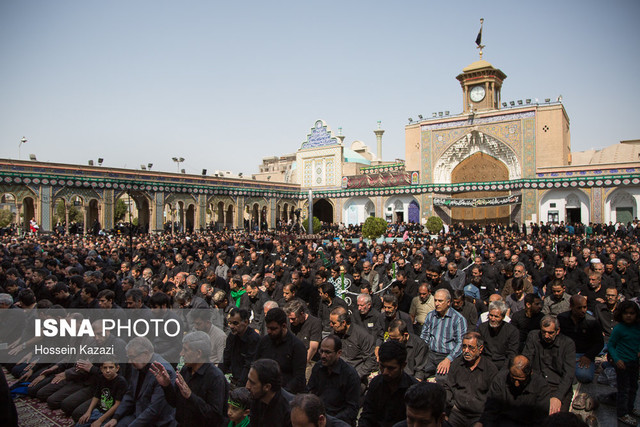 ضلع جنوب حرم حضرت عبدالعظیم(ع) آماده اقامه نماز عید فطر