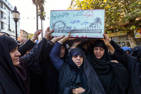 تشییع پیکر شهید گمنام هشت سال دفاع مقدس در لنگرود استان گیلان