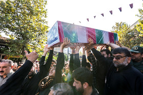 تشییع پیکر شهید گمنام هشت سال دفاع مقدس در لنگرود استان گیلان