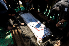 تشییع پیکر شهید گمنام هشت سال دفاع مقدس در لنگرود استان گیلان