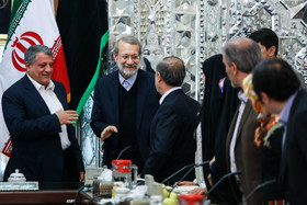 دیدار اعضای شورای شهر تهران با رییس مجلس شورای اسلامی