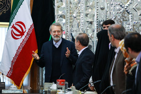 دیدار اعضای شورای شهر تهران با رییس مجلس شورای اسلامی