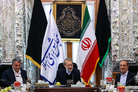 دیدار اعضای شورای شهر تهران با رییس مجلس شورای اسلامی