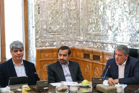 دیدار اعضای شورای شهر تهران با رییس مجلس شورای اسلامی