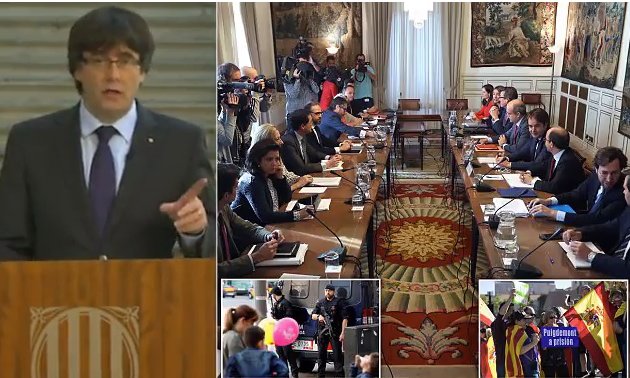 فراخوان رهبر برکنارشده کاتالونیا به مقاومت صلح‌آمیز / دعوت مادرید از پوجدمون برای انتخابات