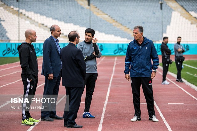عصبانیت کی‌روش از حضور رییس کمیته‌ انضباطی در تمرین تیم ملی+ عکس