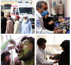 واکسیناسیون و غربالگری بهداشتی زائران پاکستانی در مرزمیرجاوه/آماده‌باش بیمارستان‌های زاهدان