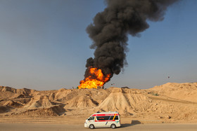 آتش‌سوزی چاه نفتی رگ سفید خاموش شد