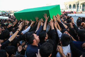 تشییع دو شهید مدافع حرم در مسجد مقدس جمکران