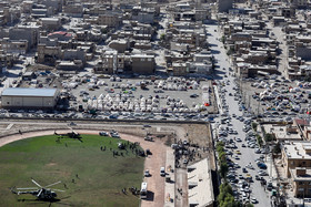 نمای هوایی از شهر زلزله زده سر پل ذهاب - کرمانشاه