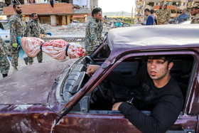 انتقال اجساد قربانیان زلزله غرب کشور - سرپل ذهاب