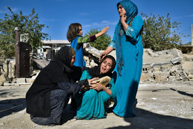 خسارات زلزله در روستای اطراف شهرستان ثلاث باباجانی - کرمانشاه