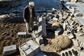 خسارات زلزله در روستای اطراف شهرستان ثلاث باباجانی - کرمانشاه