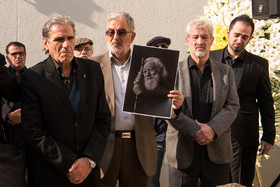 رضا ناجی در مراسم تشییع پیکر محمد پور ستار