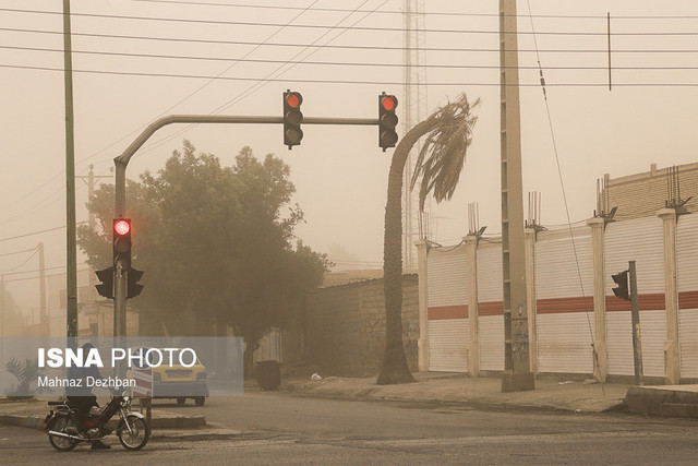 غلظت گرد و غبار در آبادان، خرمشهر و حمیدیه، بیش از 15 برابر حد مجاز