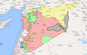 نقشه امروز سوریه و سهم هر یک از طرف‌های حاضر