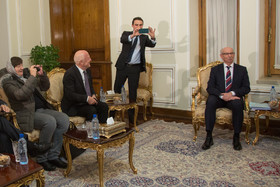 یانوش لواندوفسکی رئیس‌گروه روابط ایران و پارلمان اروپا و هیئت همراه در دیدار با ظریف