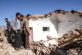 زلزله  استان کرمان -  خسارات وارد شده به منازل مسکونی در  روستای گروک شهر راور 