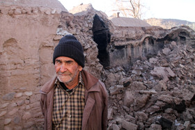 زلزله استان کرمان -  خسارات وارد شده به منازل مسکونی در  روستای گروک شهر راور 