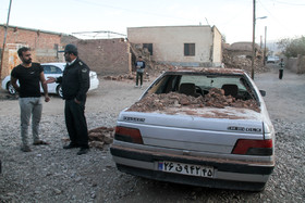 زلزله استان کرمان -  خسارات وارد شده به منازل مسکونی در  روستای گروک شهر راور 