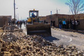 زلزله استان کرمان - خسارات وارد شده به منازل مسکونی در روستای گروک شهر راور 