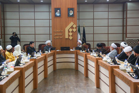 دیدار شیخ احمد بدرالدین حسون مفتی اعظم سوریه با آیت الله اعرافی رییس جامعه المصطفی العالمیه در قم