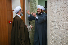 دیدار شیخ احمد بدرالدین حسون مفتی اعظم سوریه با آیت الله اعرافی رییس جامعه المصطفی العالمیه در قم