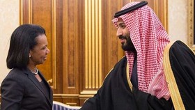 دیدار محمد بن سلمان با کاندولیزا رایس در ریاض