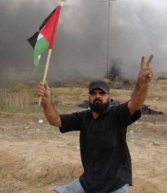 شهادت معترض معلول فلسطینی در غزه+عکس