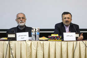  محمدرضا داورزنی معاون ورزش قهرمانی وزارت ورزش و جوانان در مجمع انتخابی ریاست فدراسیون کشتی