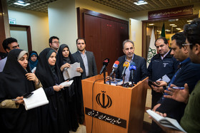 کنفرانس خبری محمدعلی نجفی شهردار تهران پس از جلسه اضطراری ستاد مدیریت بحران شهر تهران